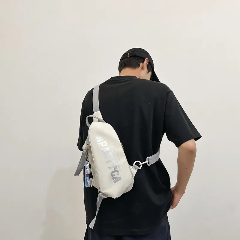 Alcohol Dragon Nylon Sling Bag Regular Unisex White Green/White Red/White Gray/Black-13