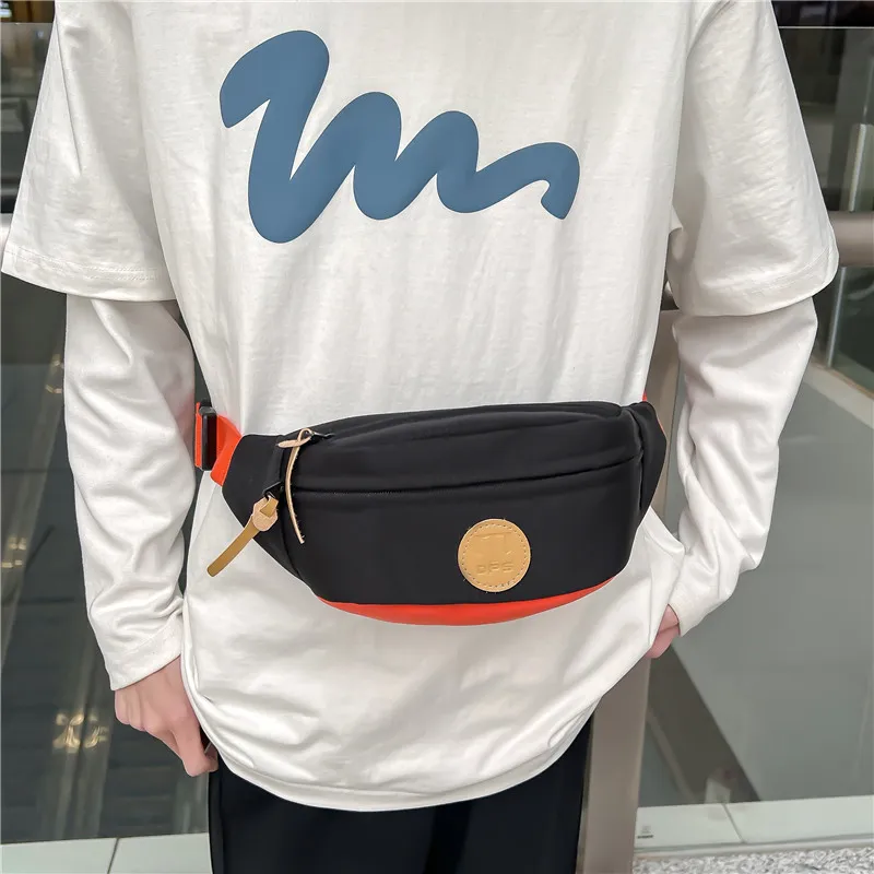 Alcohol Dragon Oxford Sling Bag Regular Unisex Light Gray/Khaki/Orange Red/Lake Green/Black-14