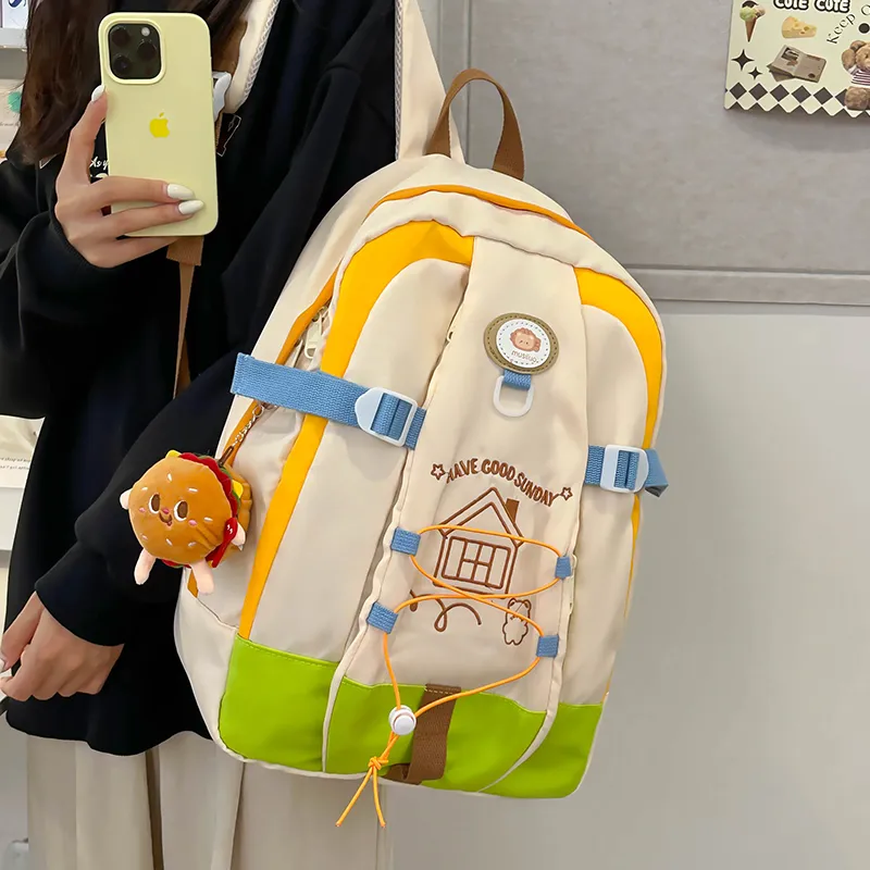 Alcohol Dragon Nylon Backpack Women's Multicolor-15