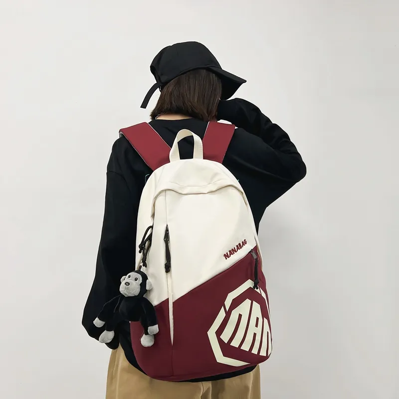 Alcohol Dragon Nylon Backpack Regular Unisex Multicolor-16