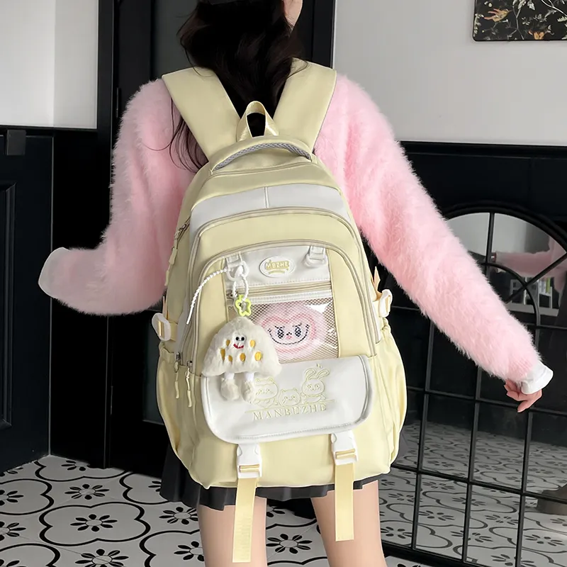 Alcohol Dragon Canvas Backpack Regular Women's Multicolor-8