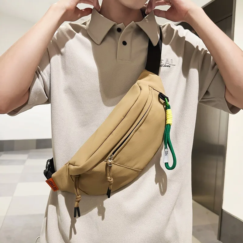 Alcohol Dragon Nylon Sling Bag Regular Unisex Black/Khaki/Red/White/Camel-12