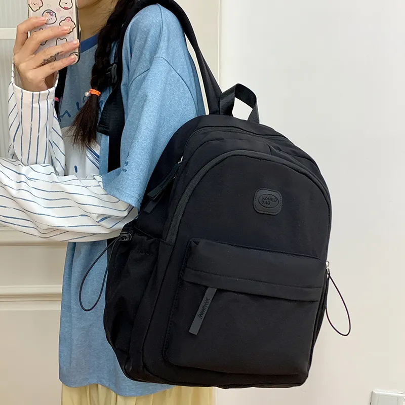 Alcohol Dragon Nylon Fabric Backpack Unisex Multicolor-5