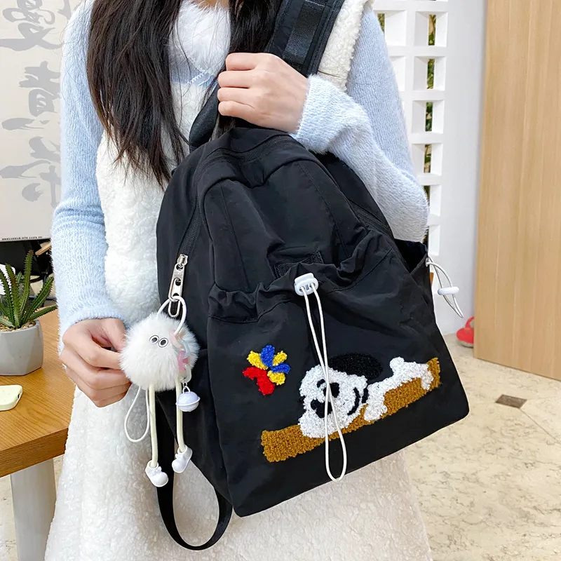 Alcohol Dragon Nylon Backpack Regular Women's Multicolor-2