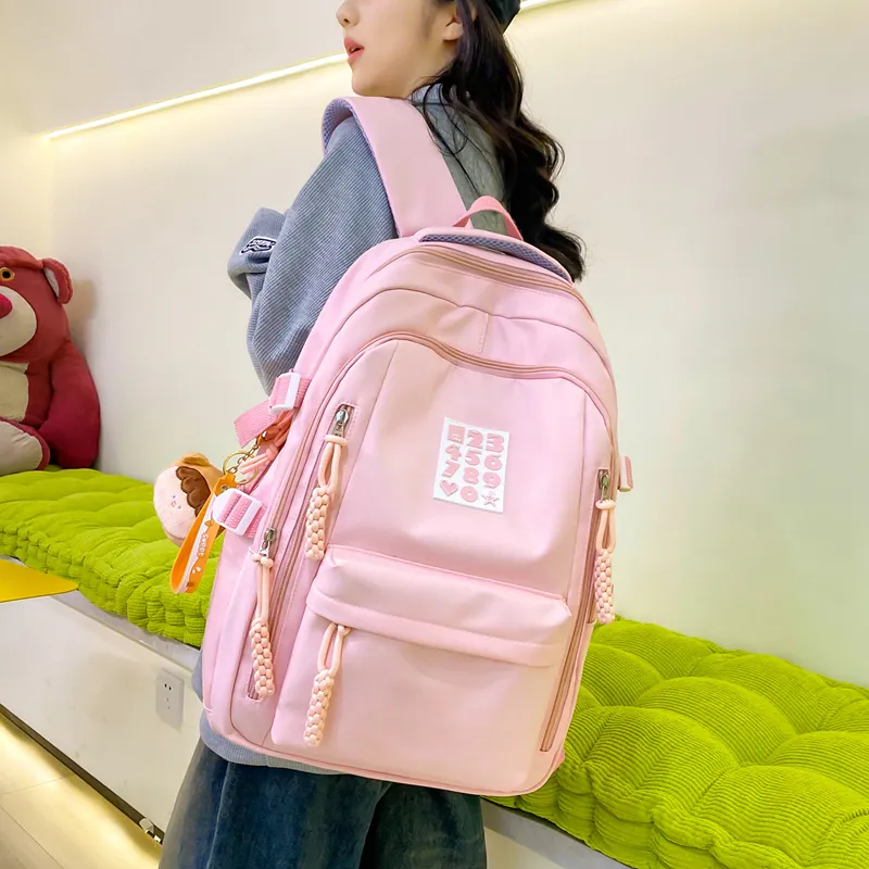 Alcohol Dragon Nylon Backpack Women's Multicolor-17