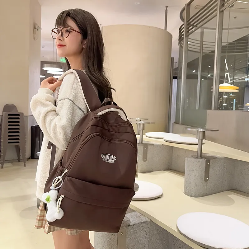 Alcohol Dragon Nylon Backpack Women's Multicolor-5