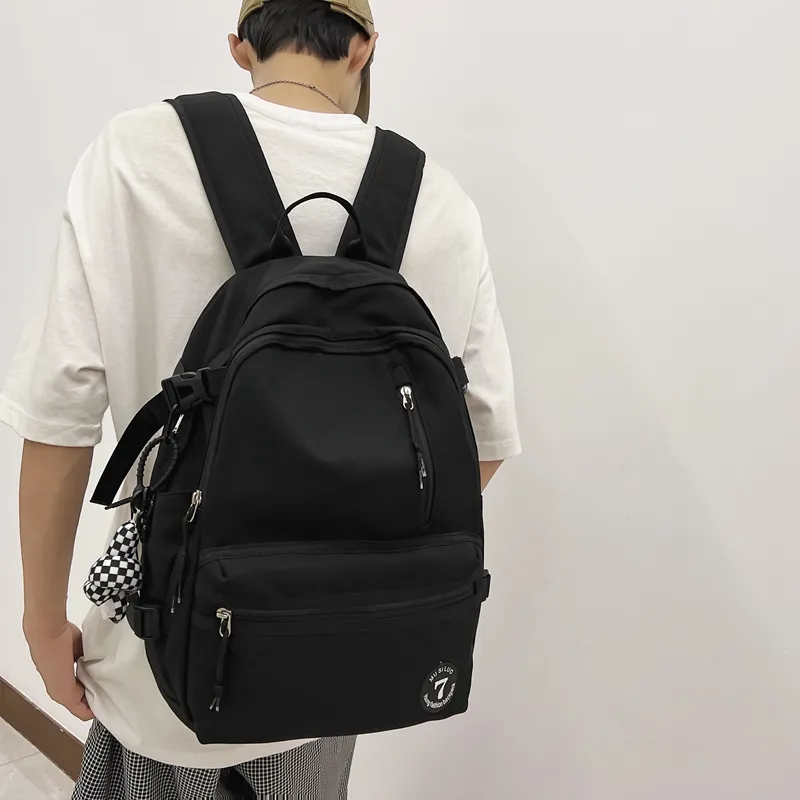 Alcohol Dragon Nylon Fabric Backpack Unisex Red/pink/black/white-17