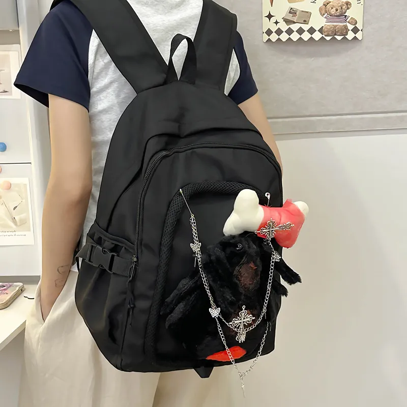 Alcohol Dragon Nylon Backpack Regular Unisex Black-5