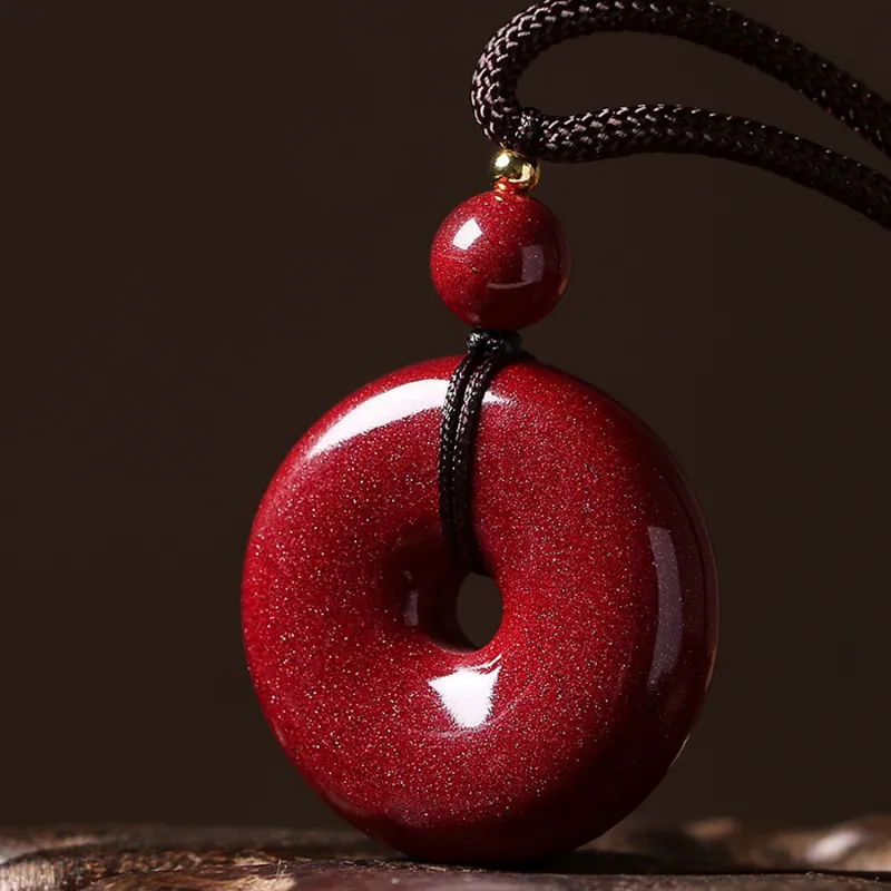 Emerald Reconstructed Cinnabar Necklaces Unisex-4