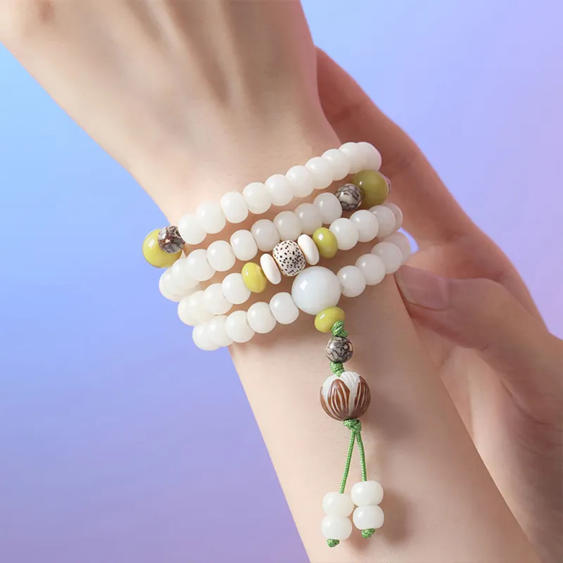 Emerald Bodhi Seed Bracelets Unisex-3