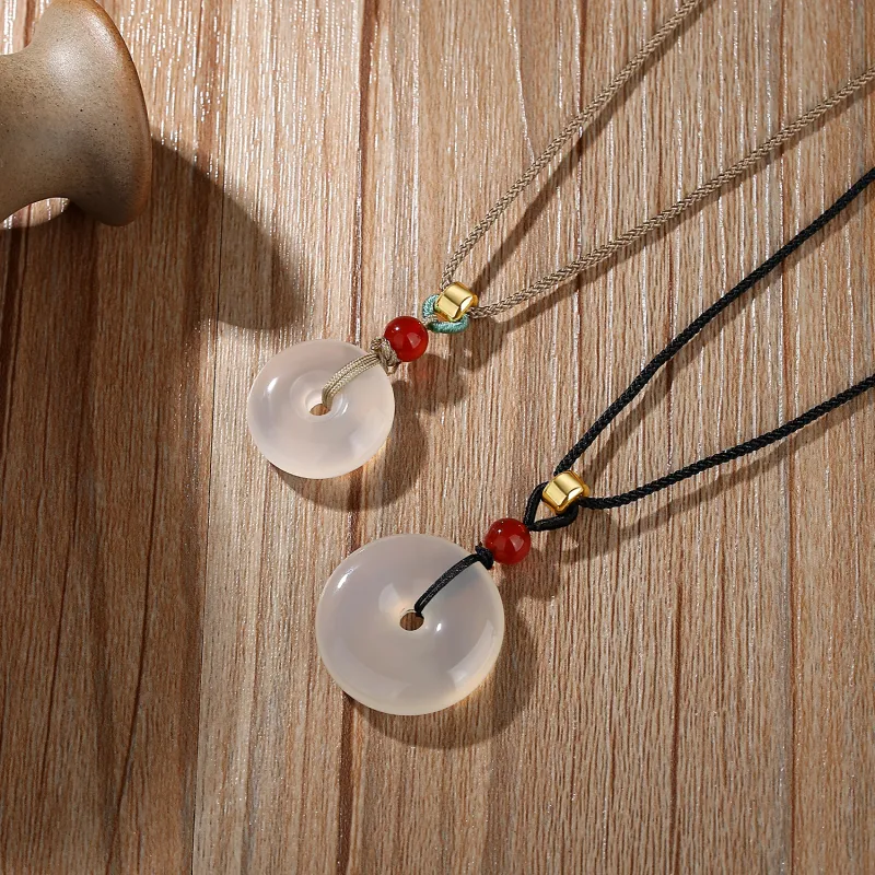 Emerald Chalcedony Necklaces Unisex-4