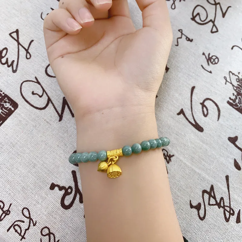 Emerald Bean Type Jadeite Bracelets Women's-3