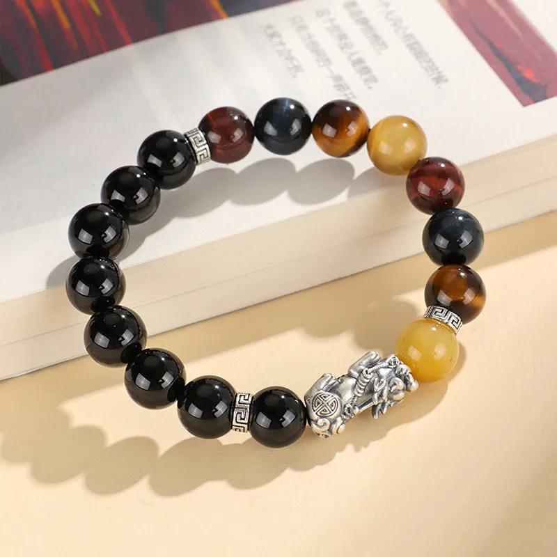 Emerald Tiger's Eye Stone Bracelets Unisex-4