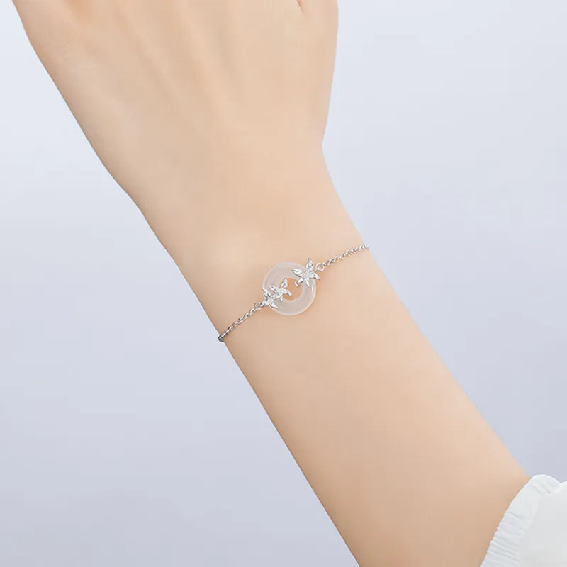 Emerald Chalcedony Bracelets Women's-6