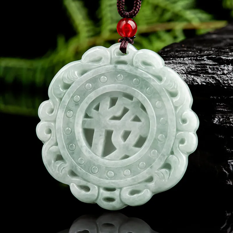 Emerald Glutinous Jade Jadeite Necklaces Unisex-3