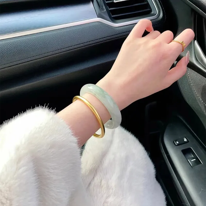 Emerald Tianshan Jade Bangles Women's-2