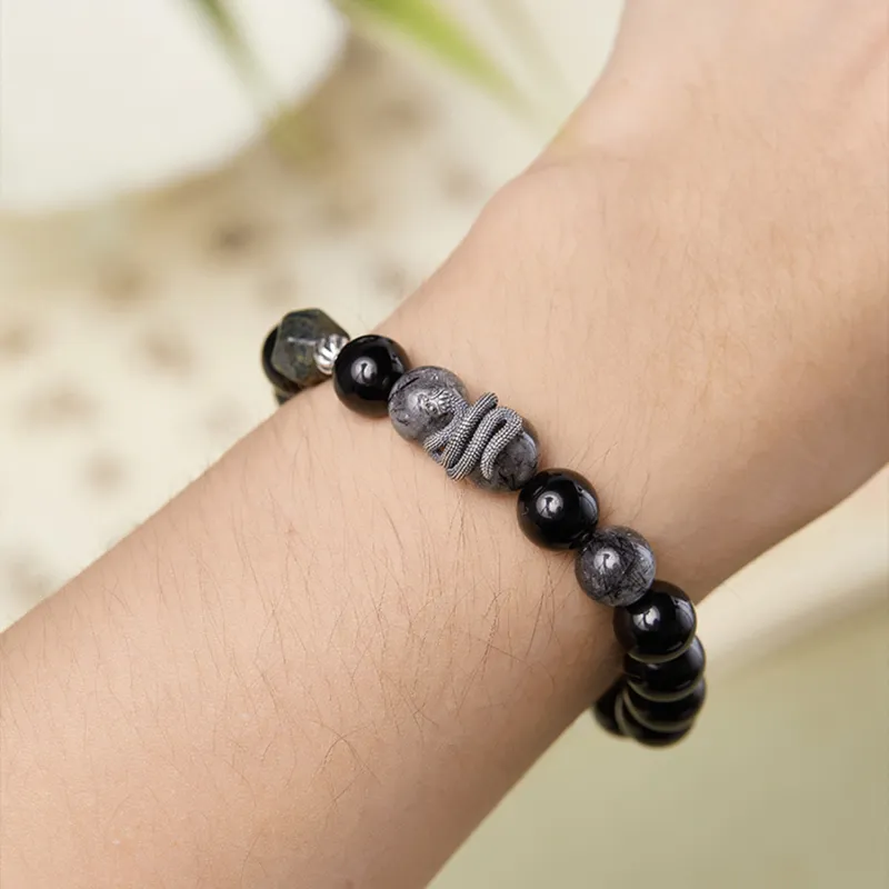 Emerald Obsidian Bracelets Unisex-3