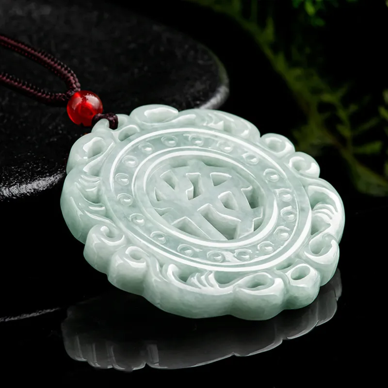 Emerald Glutinous Jade Jadeite Necklaces Unisex-4