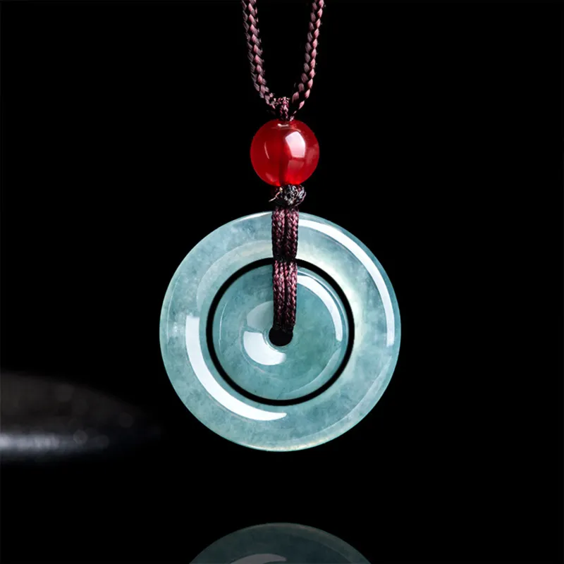 Emerald Ice Glutinous Necklaces Unisex-4
