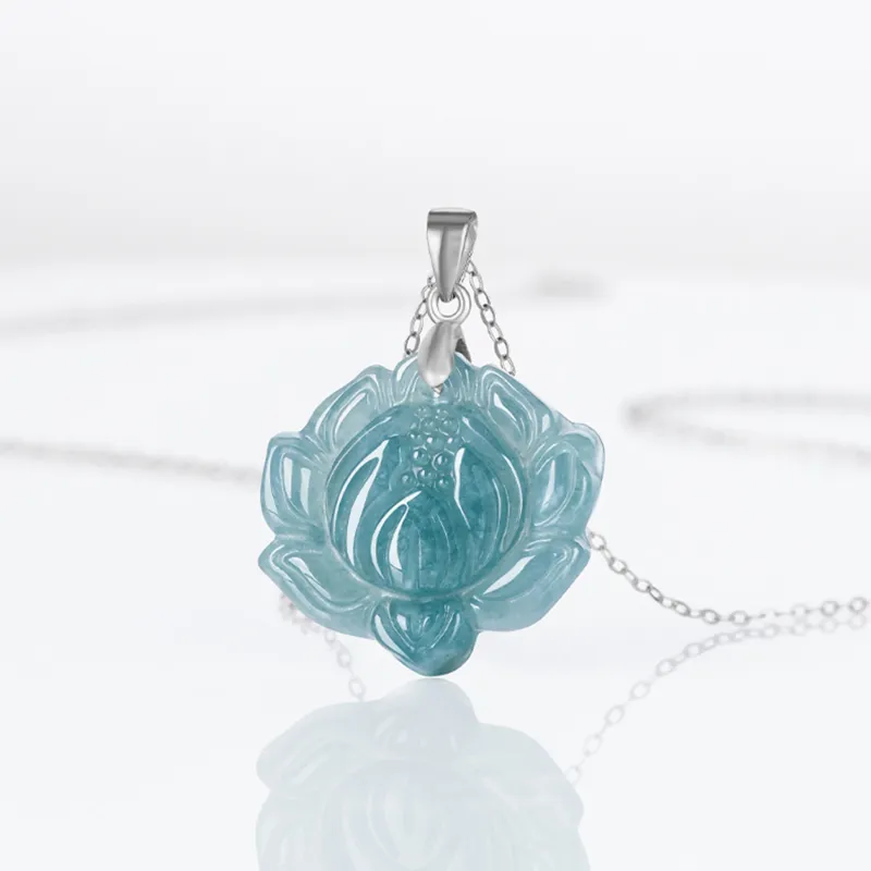 Emerald Glutinous Jade Jadeite Necklaces Women's-3