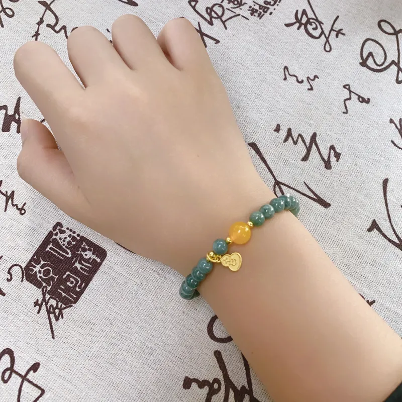 Emerald Bean Type Jadeite Bracelets Women's-1