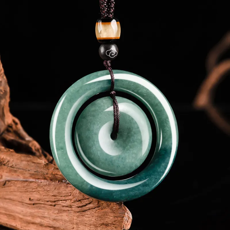 Emerald Bean Type Necklaces Unisex-5