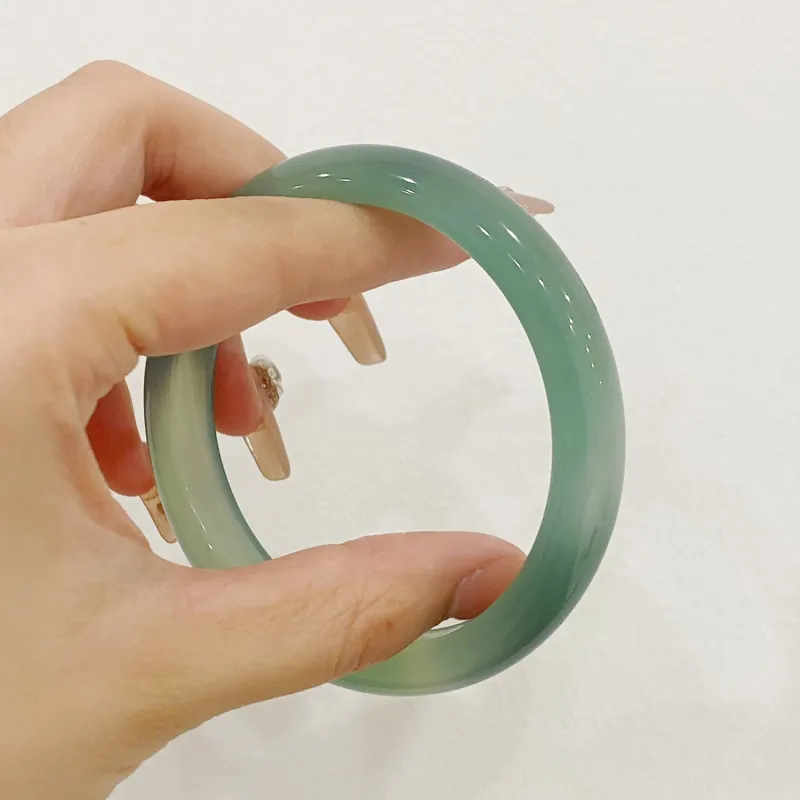 Emerald Chalcedony Jade Bangles Women's-3