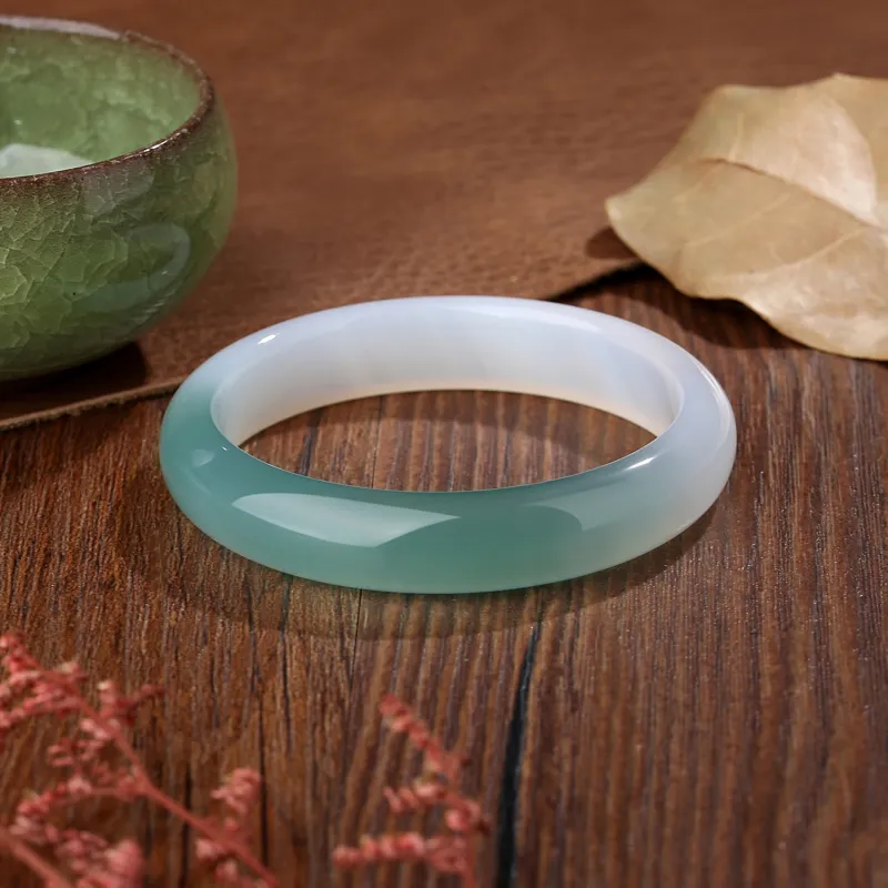 Emerald Chalcedony Bangles Women's-3