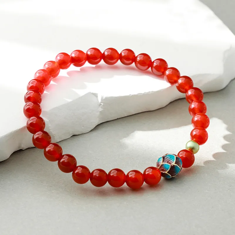 Emerald Agate Bracelets Women's-5