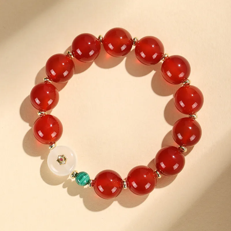 Emerald Agate Jade Bracelets Women's-7
