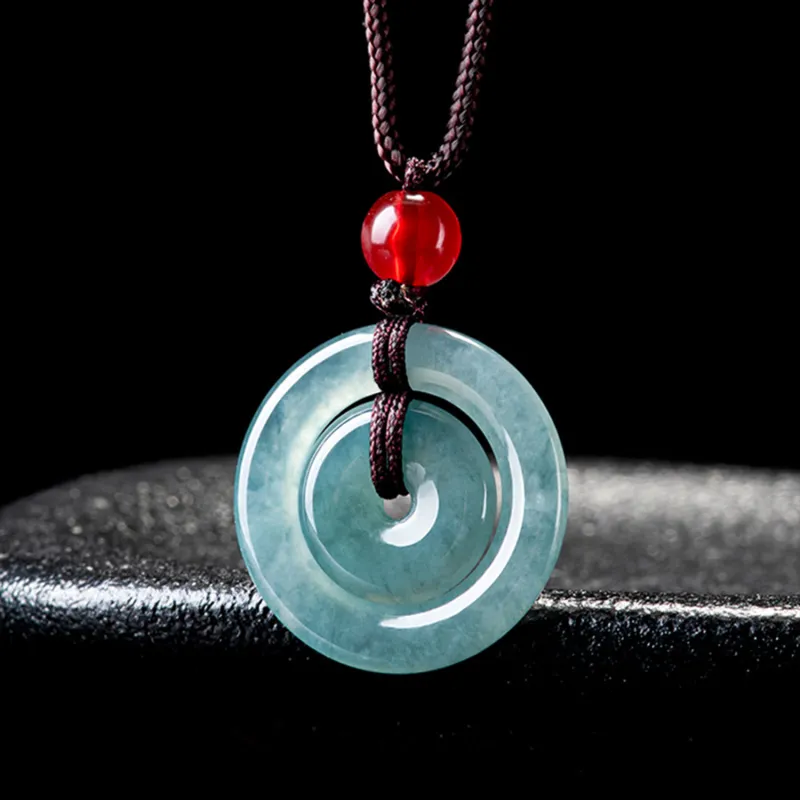 Emerald Ice Glutinous Necklaces Unisex-5