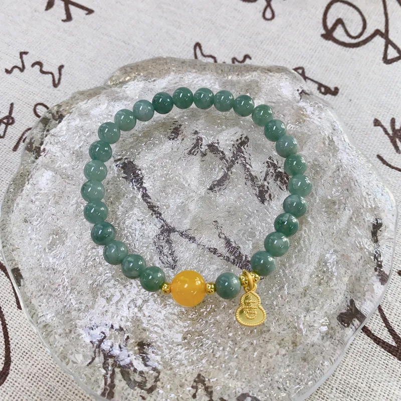 Emerald Bean Type Jadeite Bracelets Women's-6
