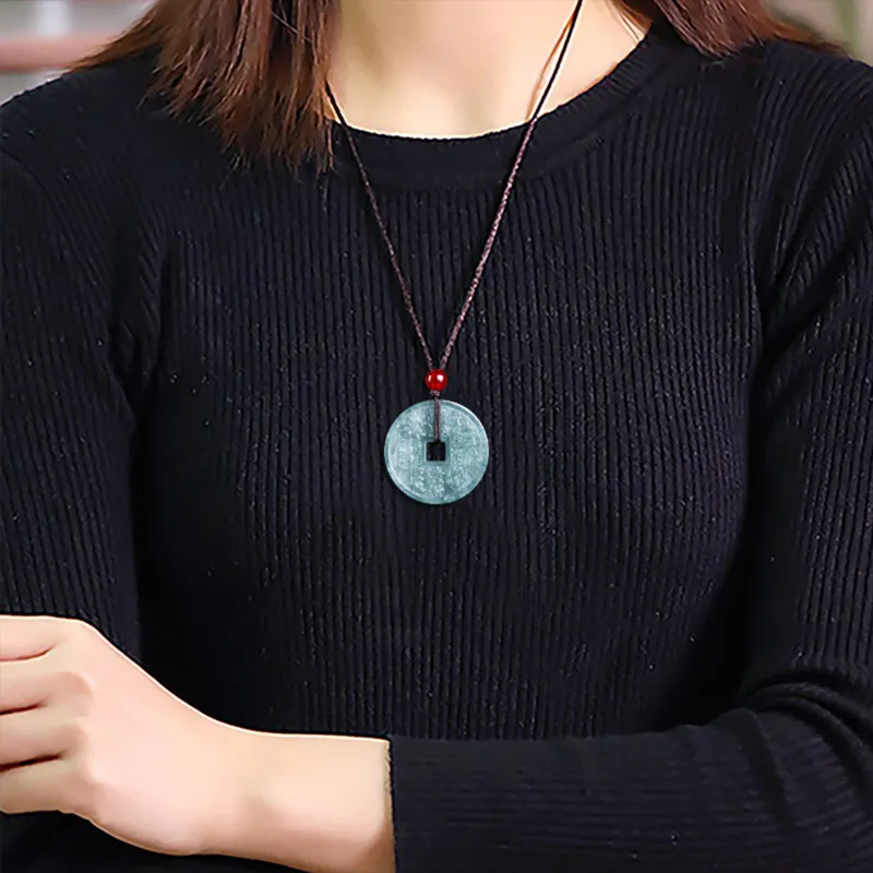 Emerald Glutinous Jade Jadeite Pendants Unisex-2