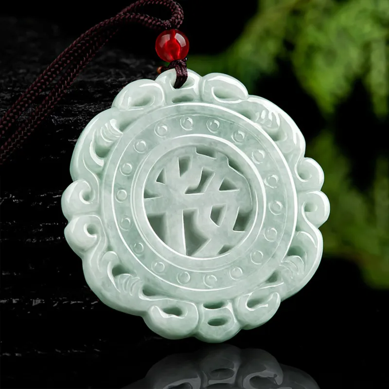 Emerald Glutinous Jade Jadeite Necklaces Unisex-2