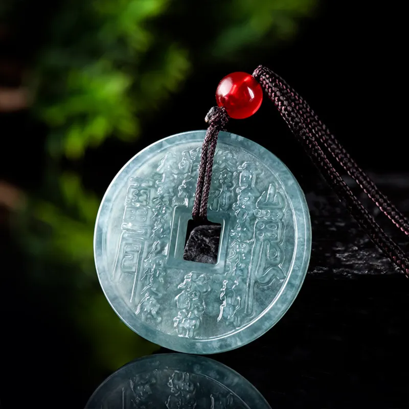 Emerald Glutinous Jade Jadeite Pendants Unisex-6