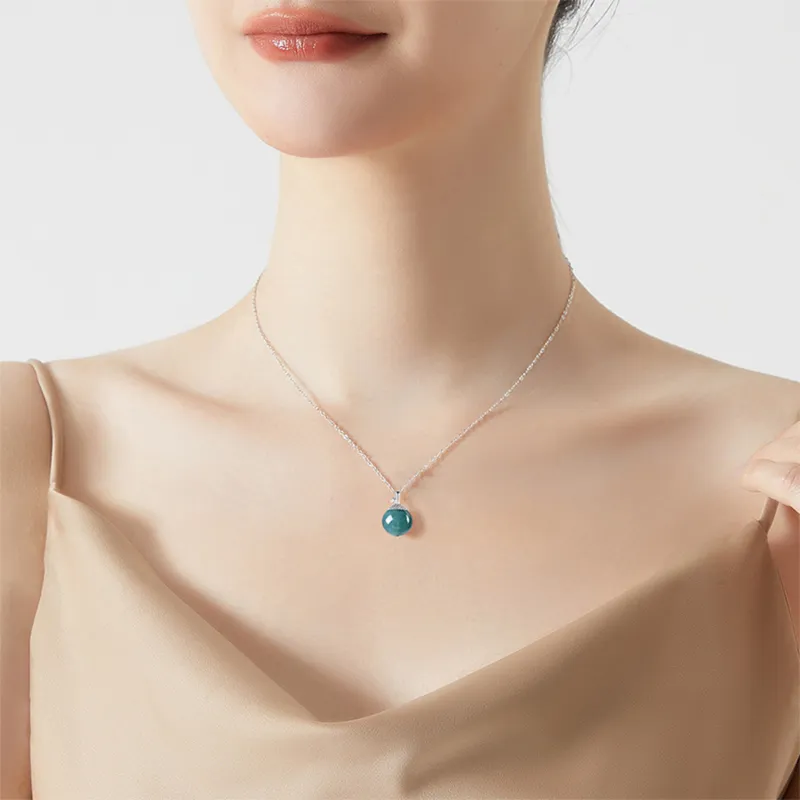 Emerald Glutinous Jade Necklaces Women's-4