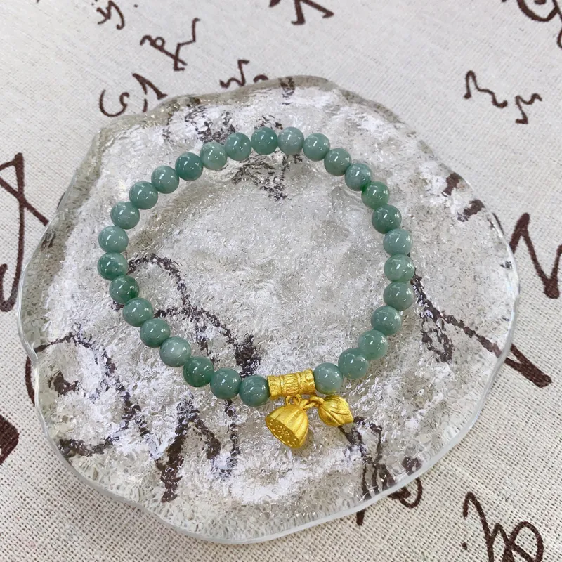 Emerald Bean Type Jadeite Bracelets Women's-6