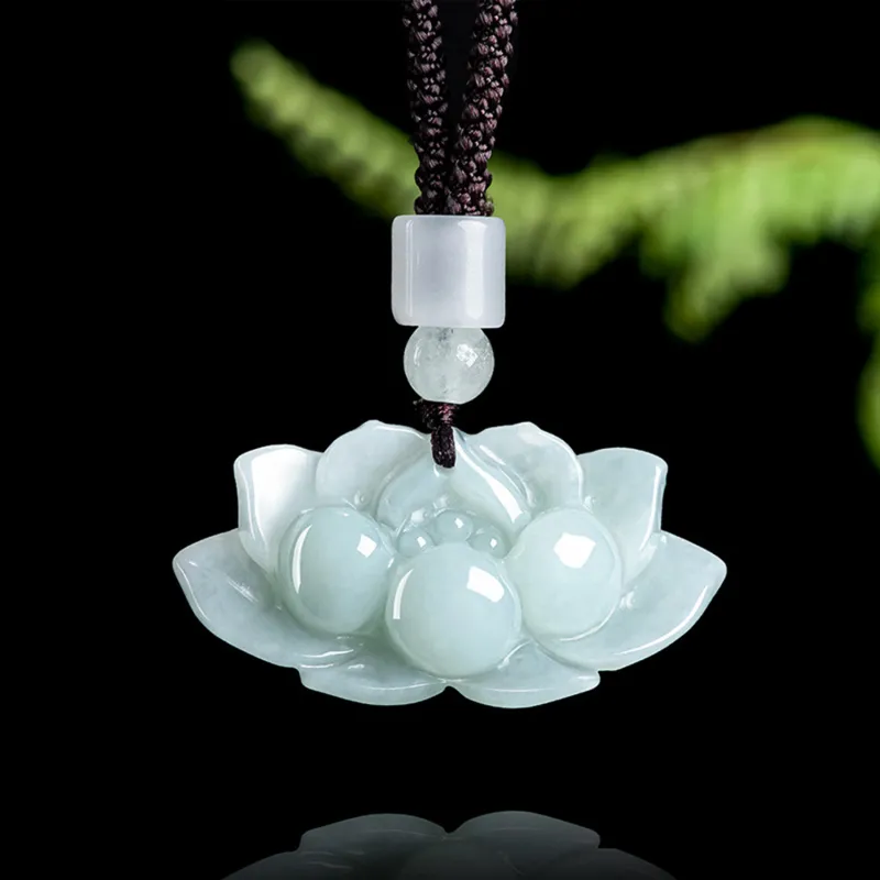 Emerald Glutinous Jade Jadeite Pendants Unisex-4