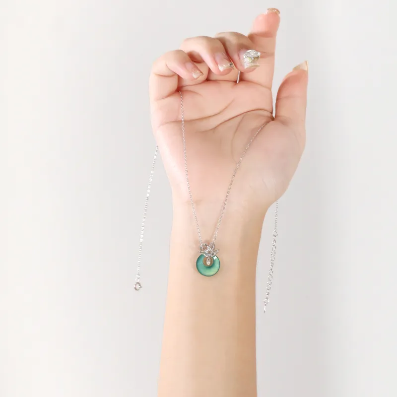 Emerald Glutinous Jade Jadeite Necklaces Women's-3