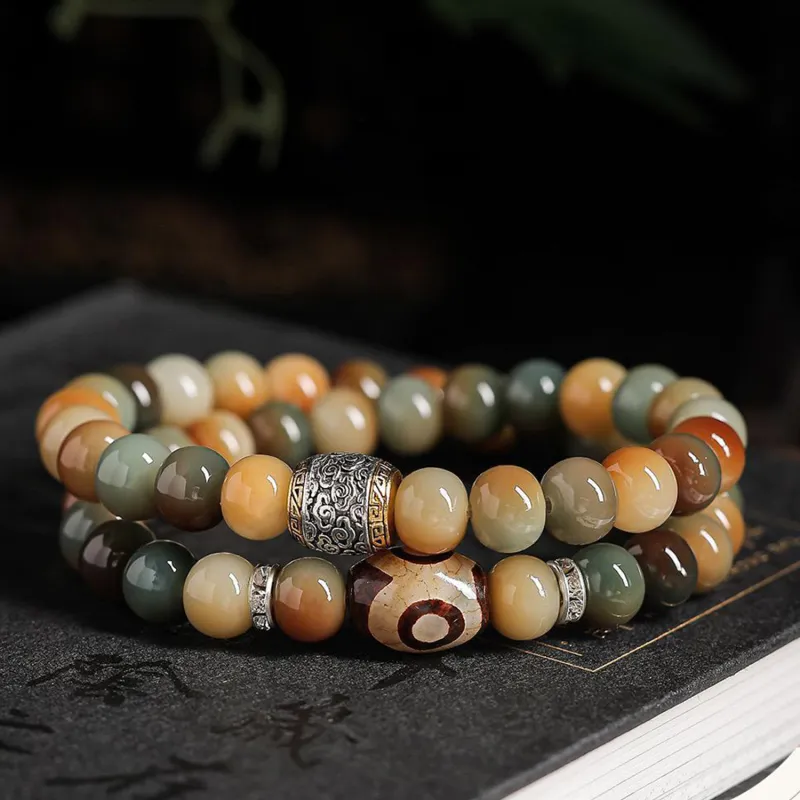 Emerald Bodhi Seed Bracelets Unisex-4