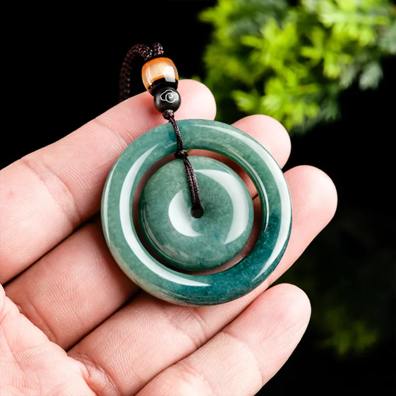 Emerald Bean Type Necklaces Unisex-3