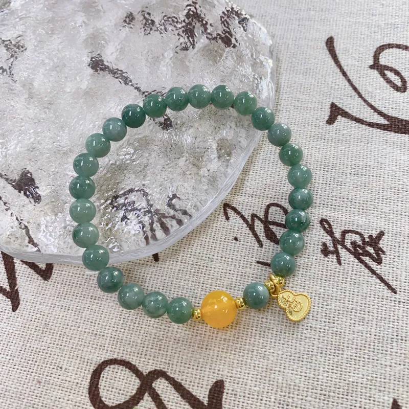 Emerald Bean Type Jadeite Bracelets Women's-4