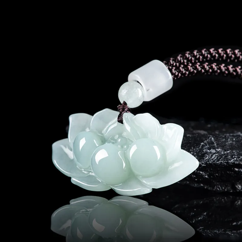 Emerald Glutinous Jade Jadeite Pendants Unisex-6