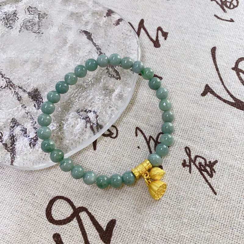 Emerald Bean Type Jadeite Bracelets Women's-4