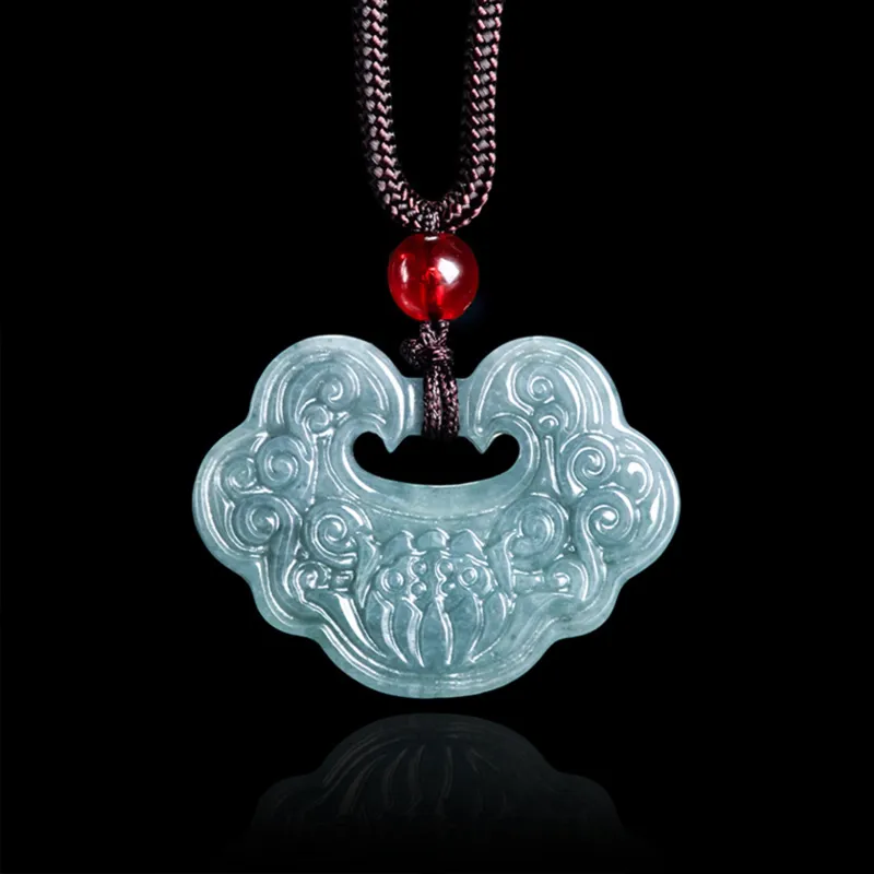 Emerald Glutinous Jade Jadeite Pendants Unisex-4