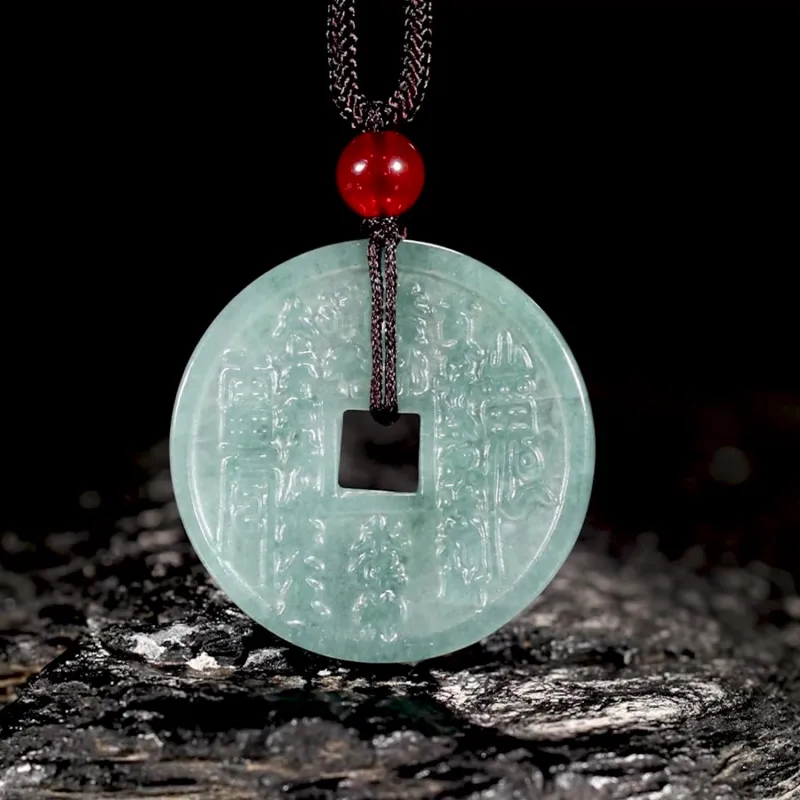Emerald Glutinous Jade Jadeite Pendants Unisex-3