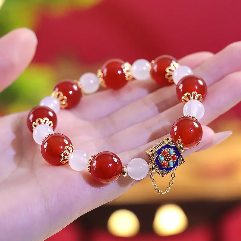 Emerald Agate Jade Bracelets Women's-1