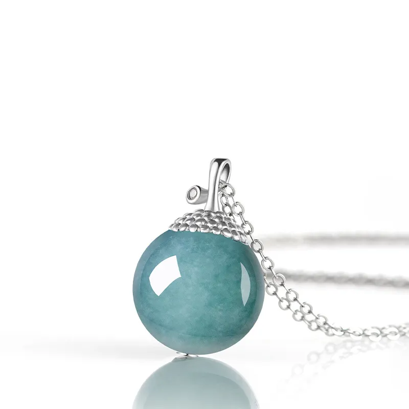 Emerald Glutinous Jade Necklaces Women's-3