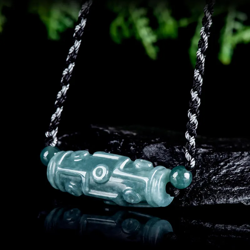 Emerald Glutinous Jade Jadeite Necklaces Unisex-5