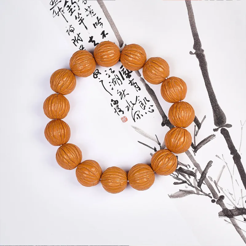 Emerald Monkey Head Walnut Bracelets Unisex-2